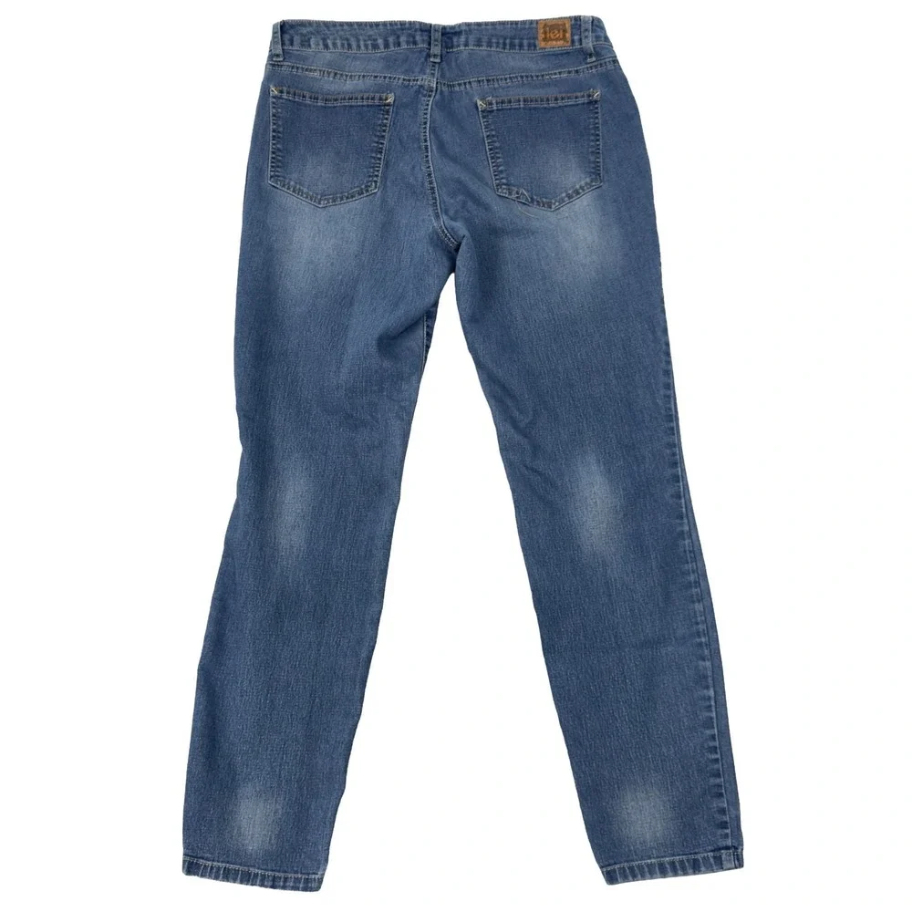 LEI Emma Jegging Jeans Womens Size 13 Reg Blue Skinny‎ Stretch Denim Side Jewels